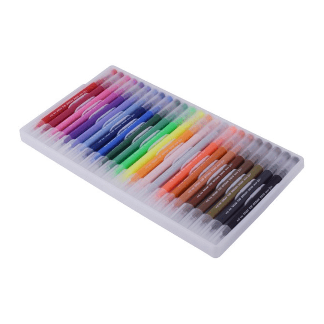 24 - Piece Dual Tip Brush Pen Set - Retail Therapy Online