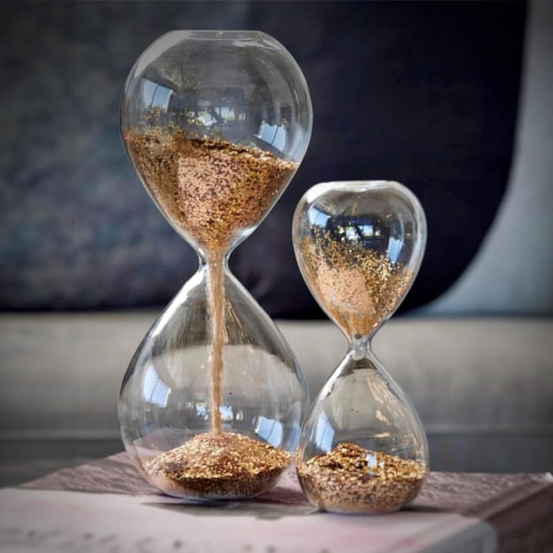 Glass Glitter Hourglass