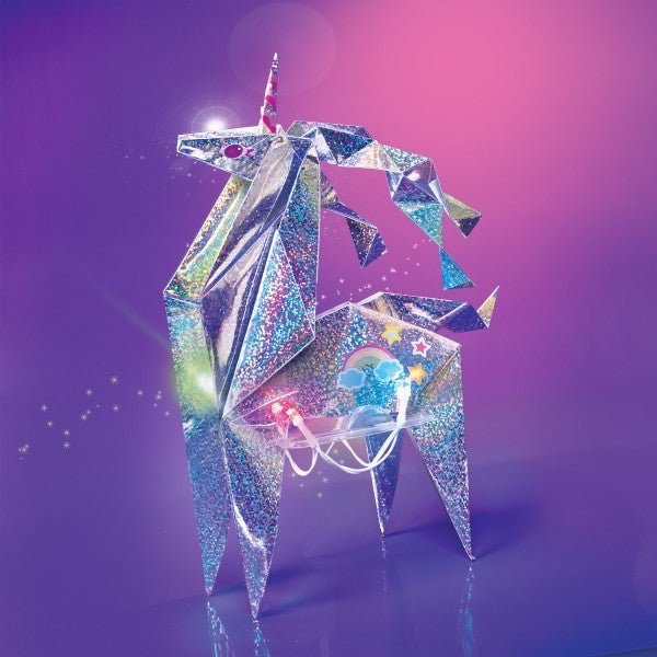 4M - Holographic Light Up Origami Unicorn - Retail Therapy Online