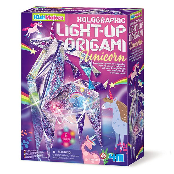 4M - Holographic Light Up Origami Unicorn - Retail Therapy Online