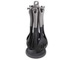 6pc Kitchen Utensils & Rotating Stand - Retail Therapy Online