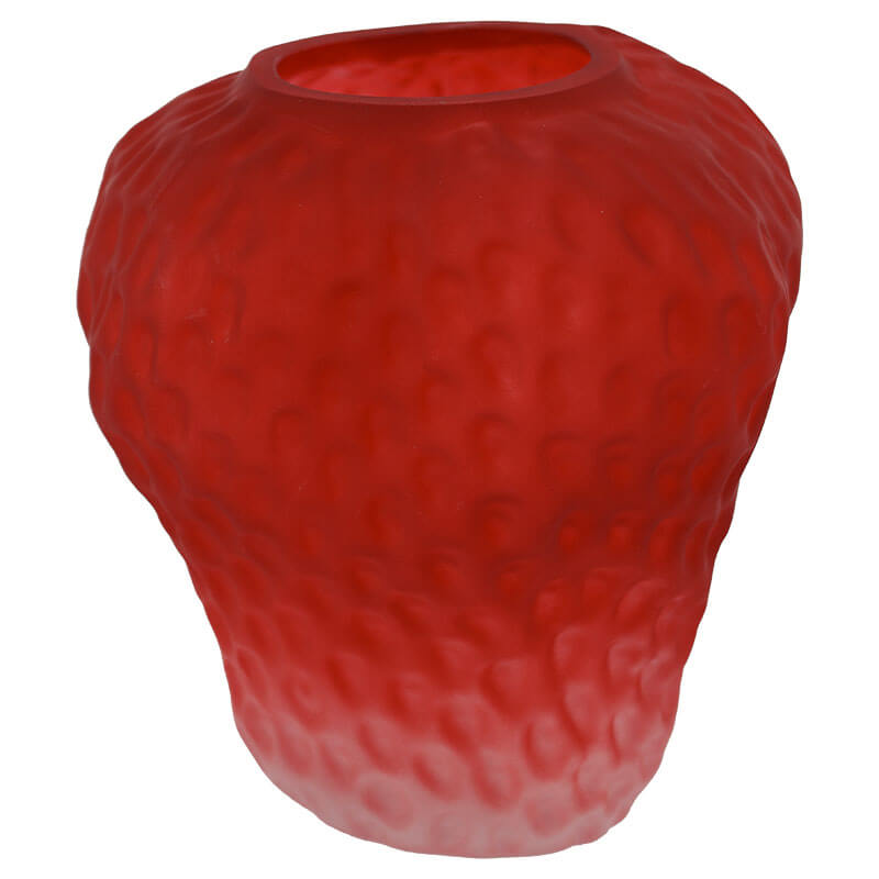 Strawberry Glass Vase