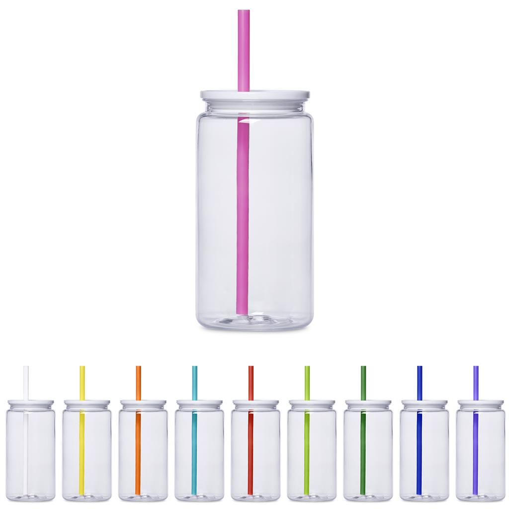 Mina Plastic Tumbler and Straw - 550ml