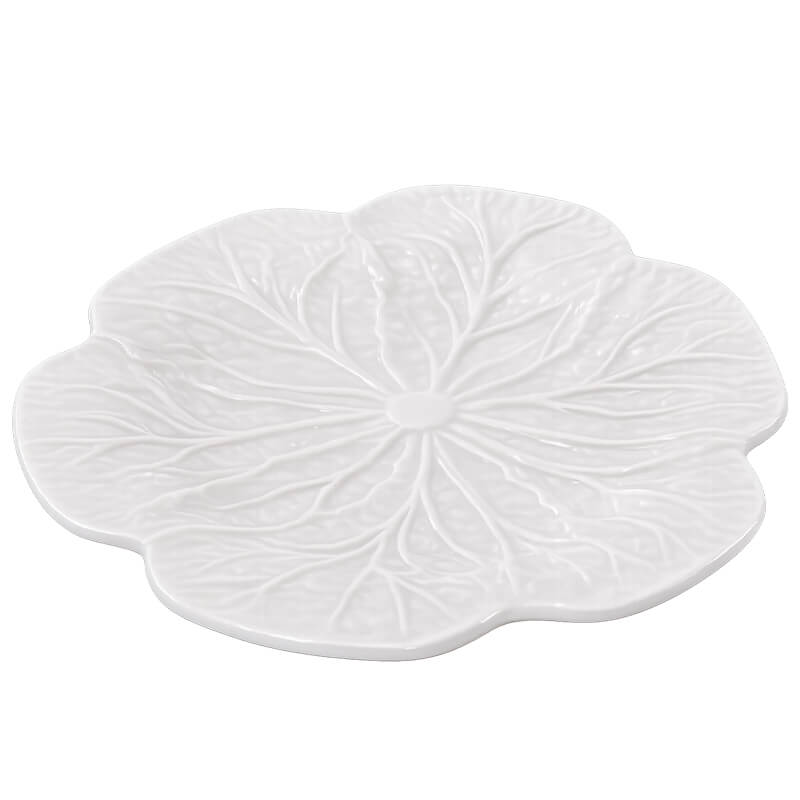Cabbage Leaf Ceramic Serving Plate