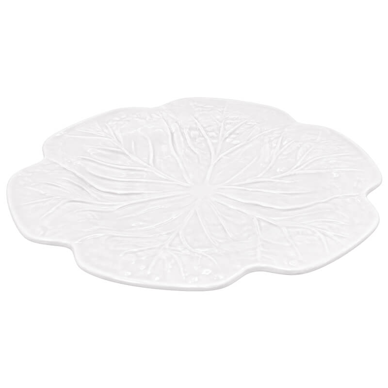 Cabbage Leaf Ceramic Serving Plate