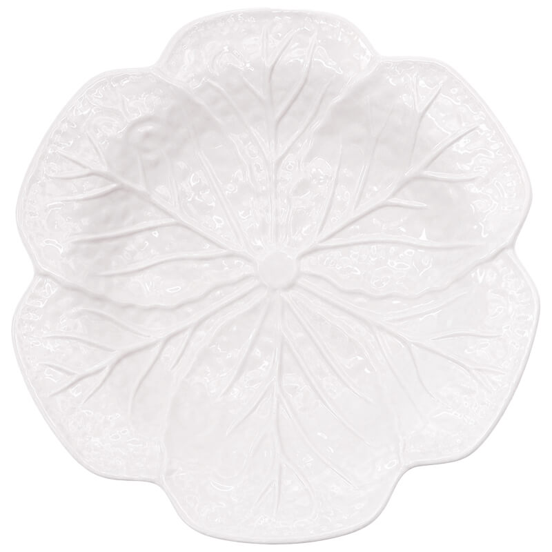 Cabbage Leaf Ceramic Serving Plate