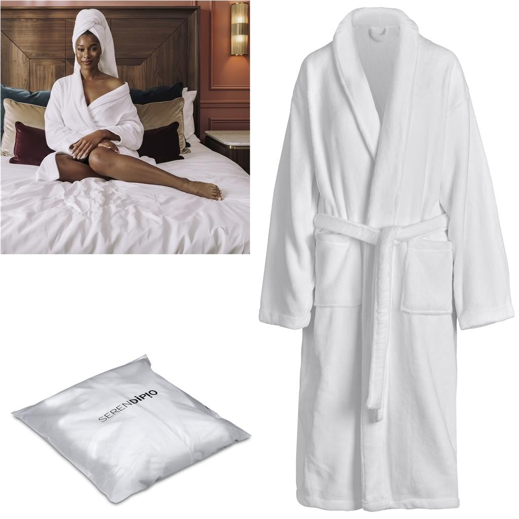 Serendipio Langham Coral Fleece Bathrobe - Ladies