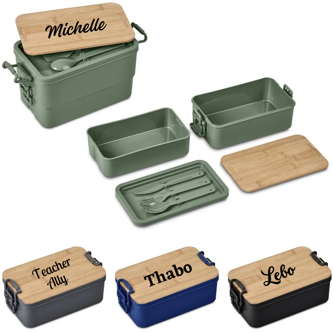 Urban Terrain Lakeside Double Layer Lunch Box & Cutlery Set