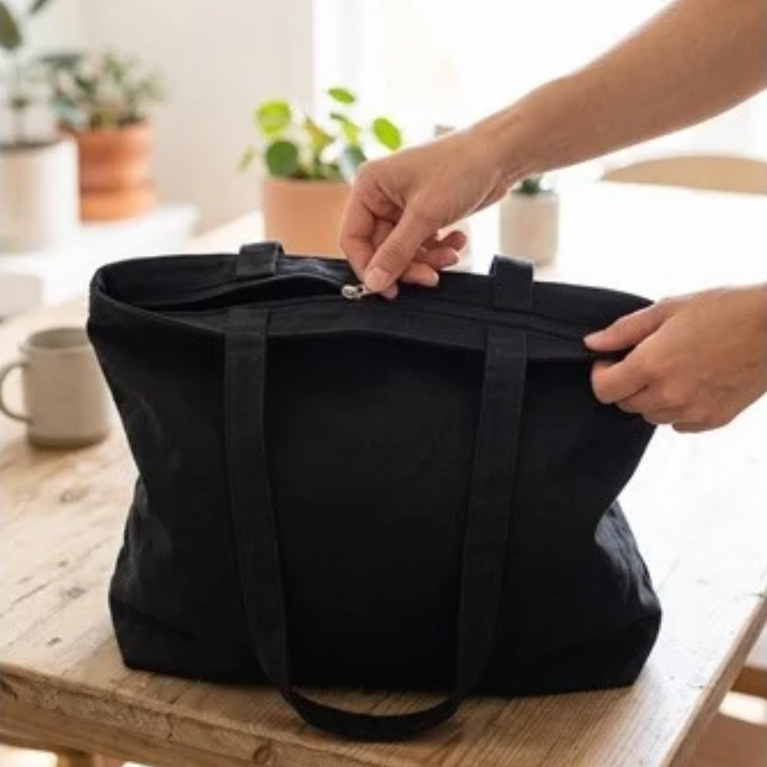 Cotton Zip Tote Bag - 280g