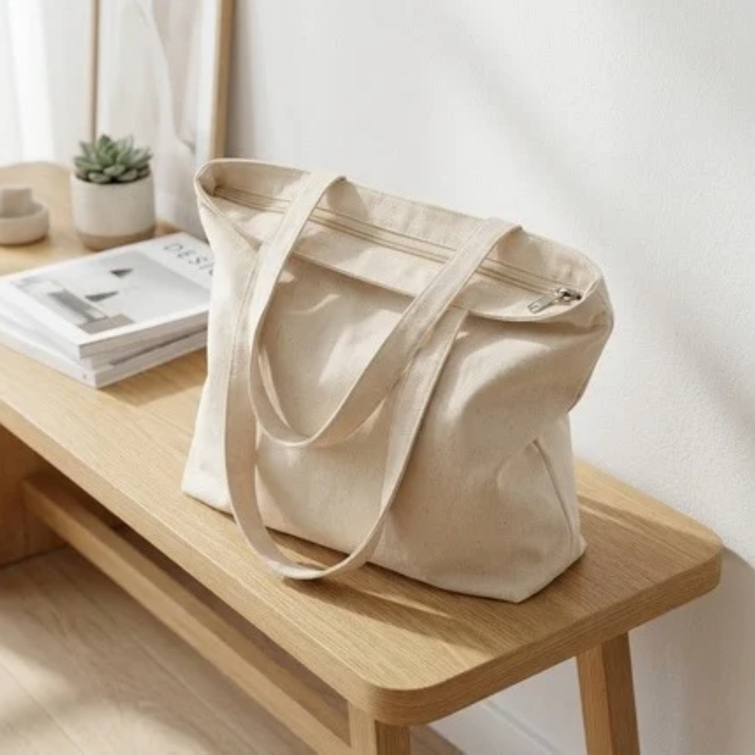 Cotton Zip Tote Bag - 280g