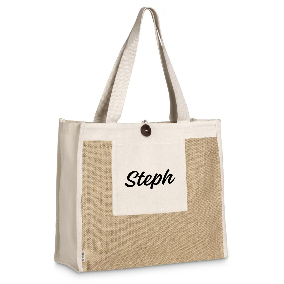 Okiyo Hikari Jute & Cotton Tote