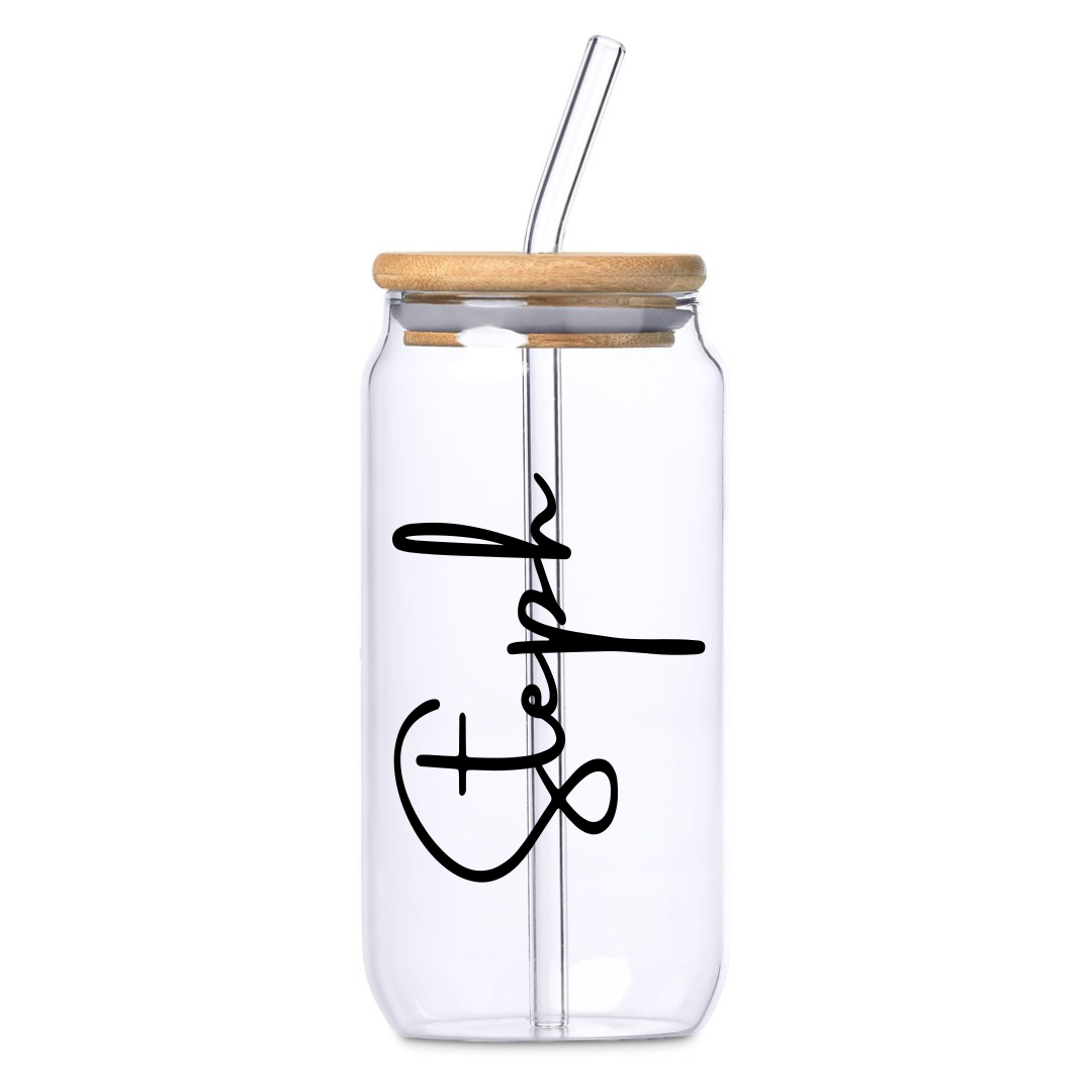 Okiyo Natsu Glass & Bamboo Tumbler & Straw - 500ml