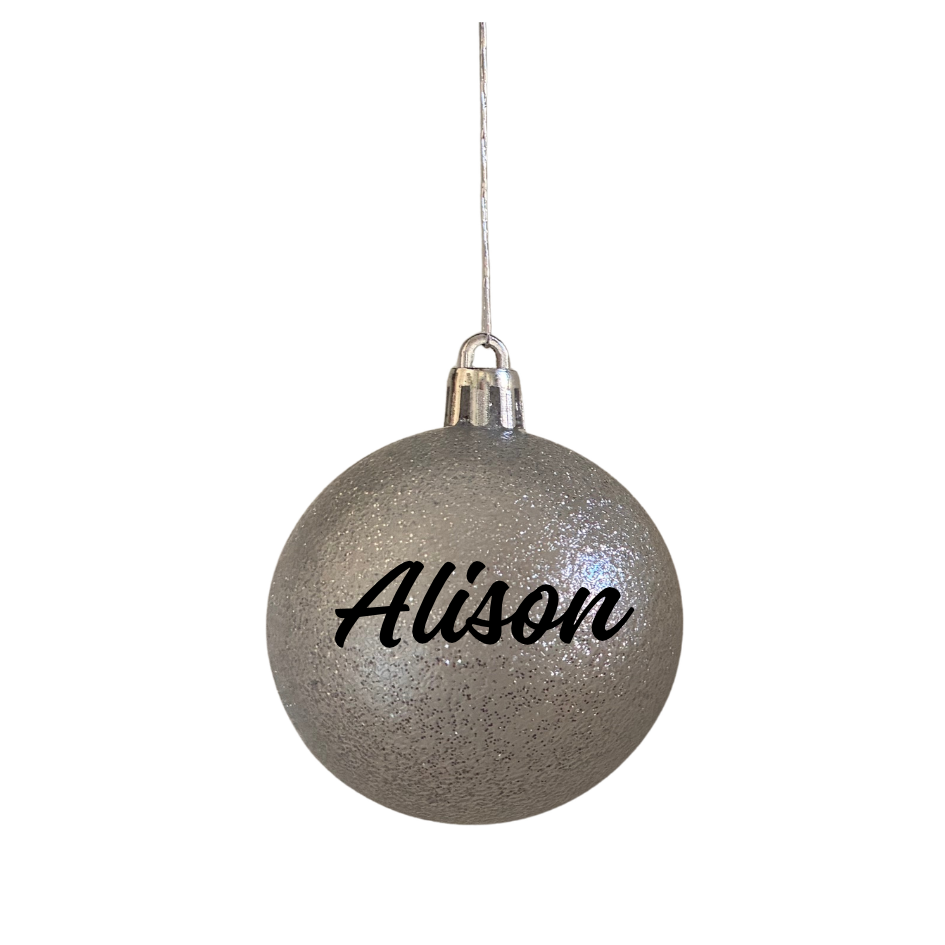 Personalised Festive Christmas Bauble - Various Sizes