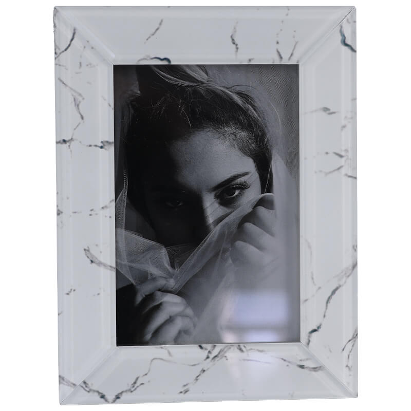 Marble Glass Photo Frame