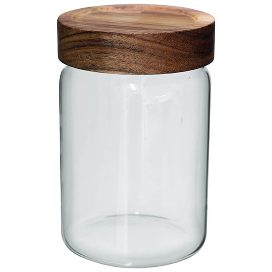 Acacia Wood & Glass Jar - Retail Therapy Online