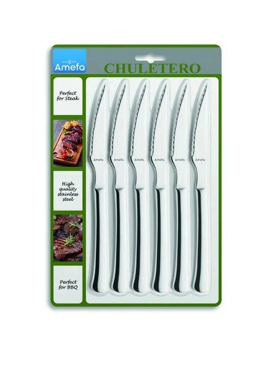 Amefa Chuletero Steak Knives 6pc - Retail Therapy Online