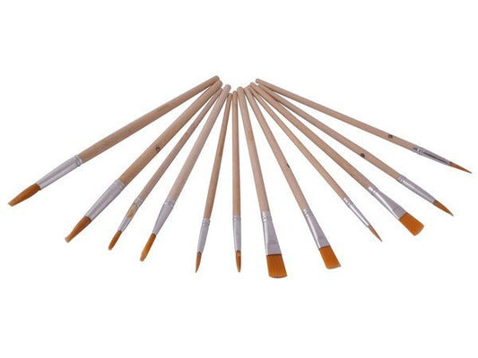 Artist Paint Brushes & Pallet Set 12pc - Retail Therapy Online