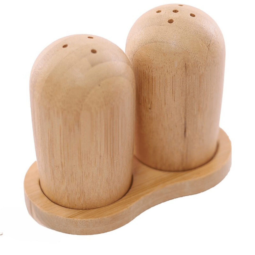 Bamboo Salt/Pepper Shaker Set - Retail Therapy Online