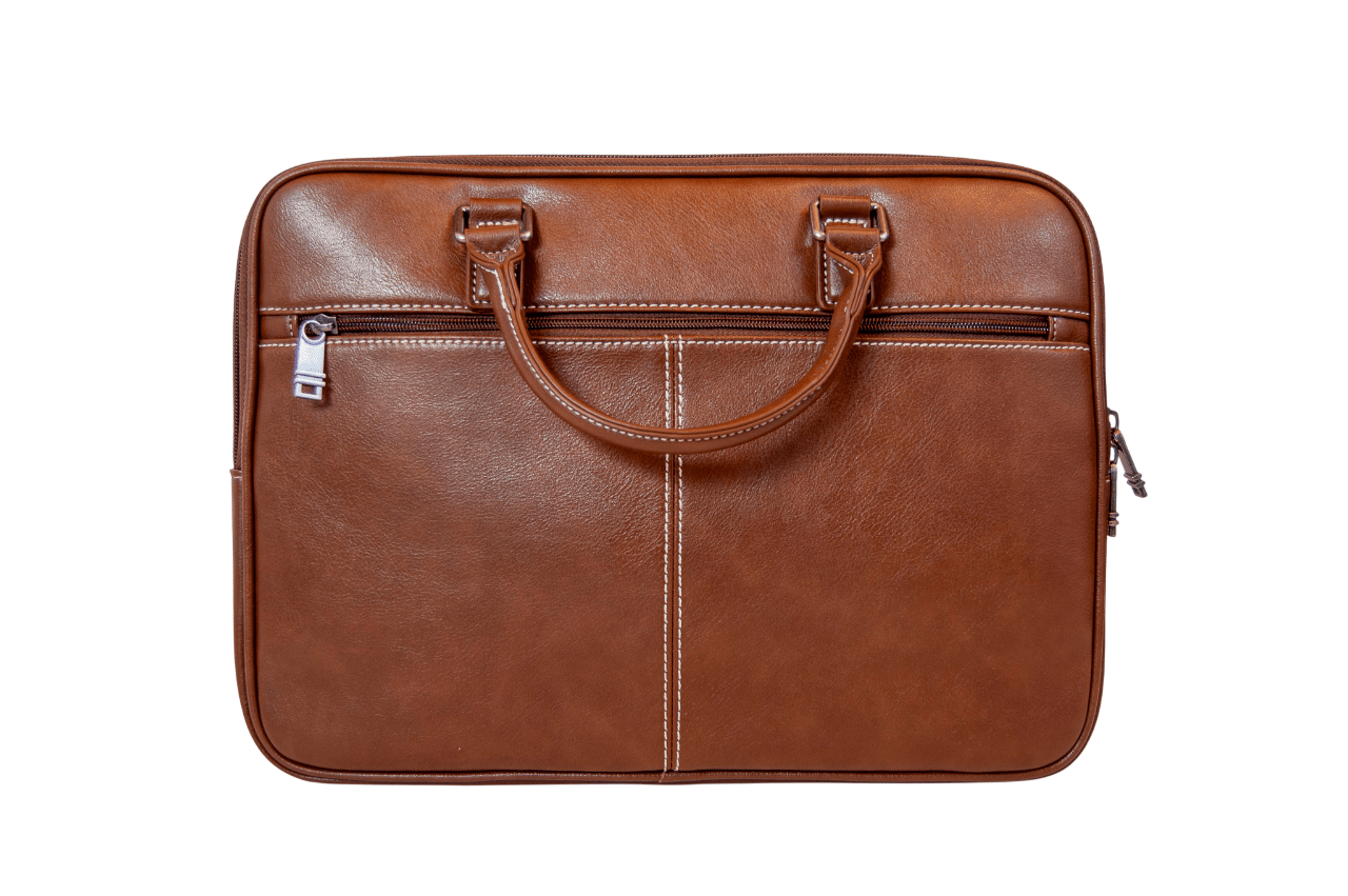 Bettoni Vegan Leather Slim Computer Laptop Bag - Retail Therapy Online