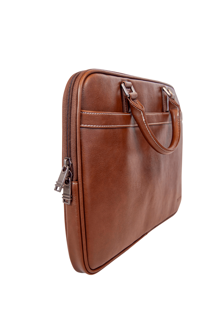 Bettoni Vegan Leather Slim Computer Laptop Bag - Retail Therapy Online