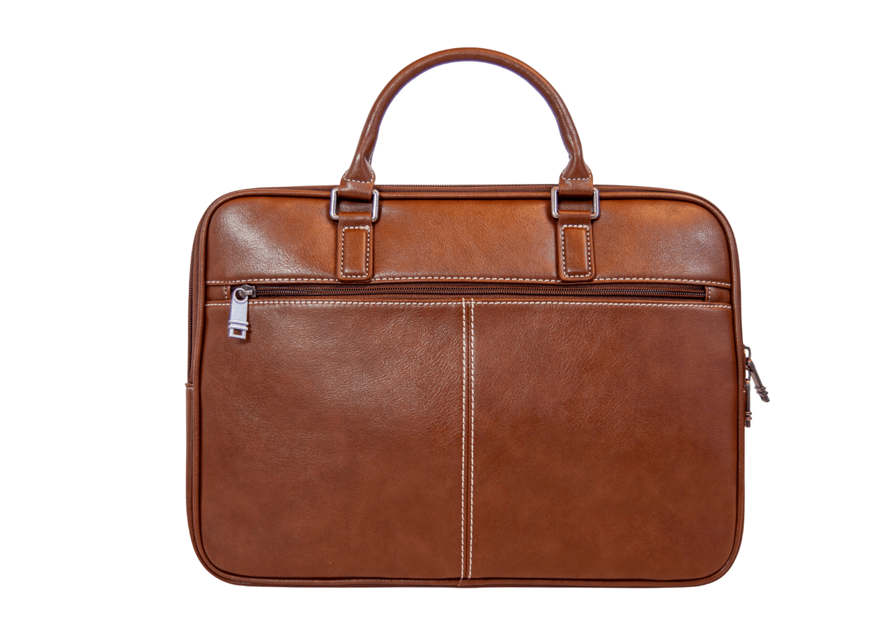 Bettoni Vegan Leather Slim Computer Laptop Bag - Retail Therapy Online