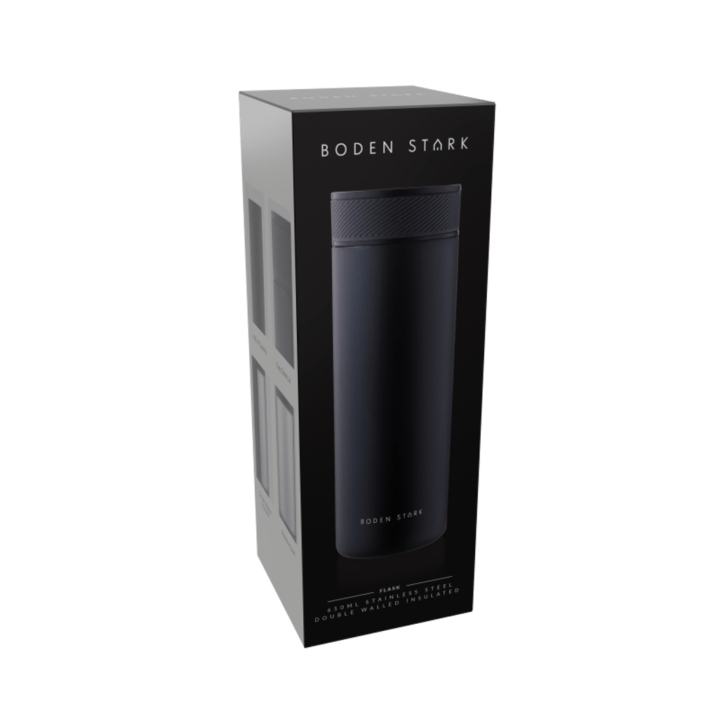 Boden Stark S/S Double Wall Insulated Travel Flask - 650ml - Retail Therapy Online
