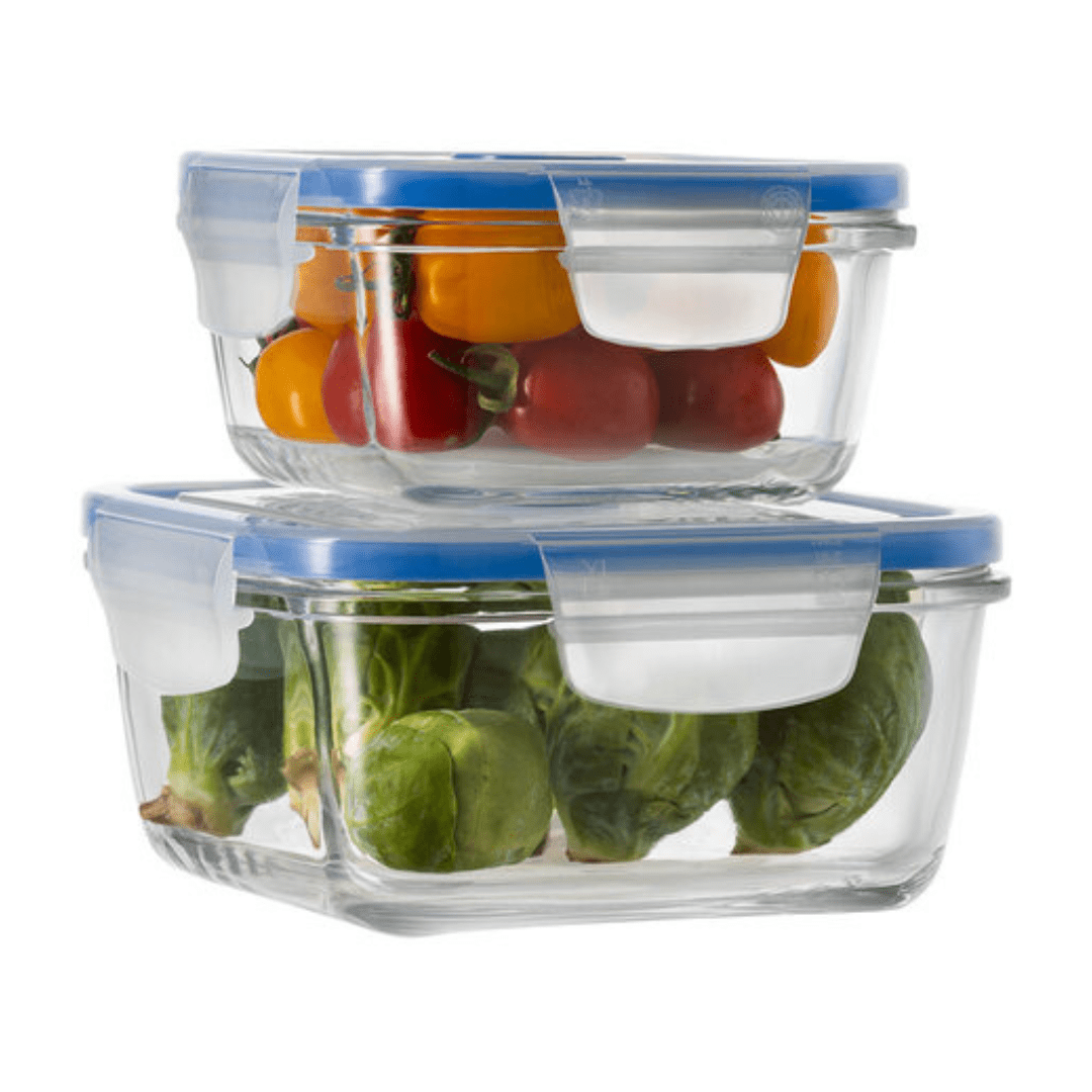 Borgonovo Glass Food Storage Containers - Set of 2 - Retail Therapy Online