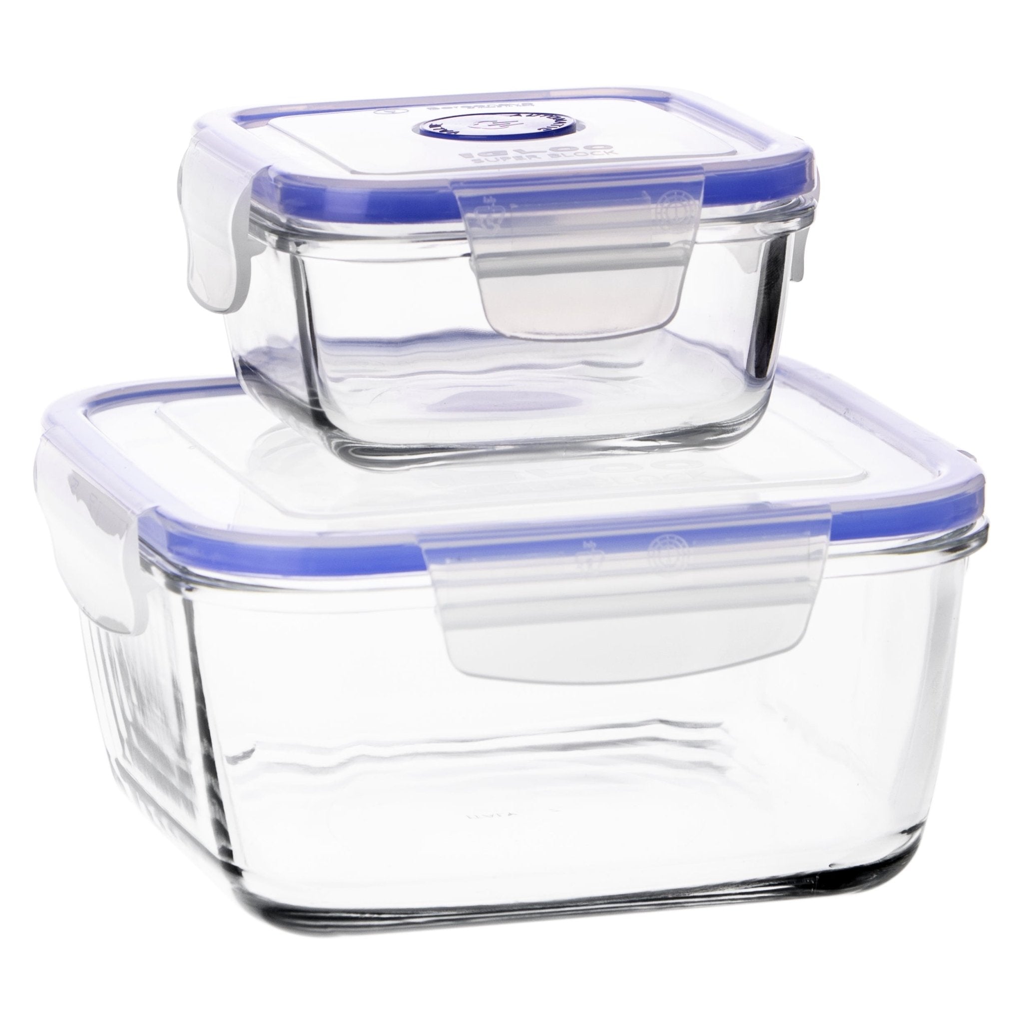 Borgonovo Glass Food Storage Containers - Set of 2 - Retail Therapy Online