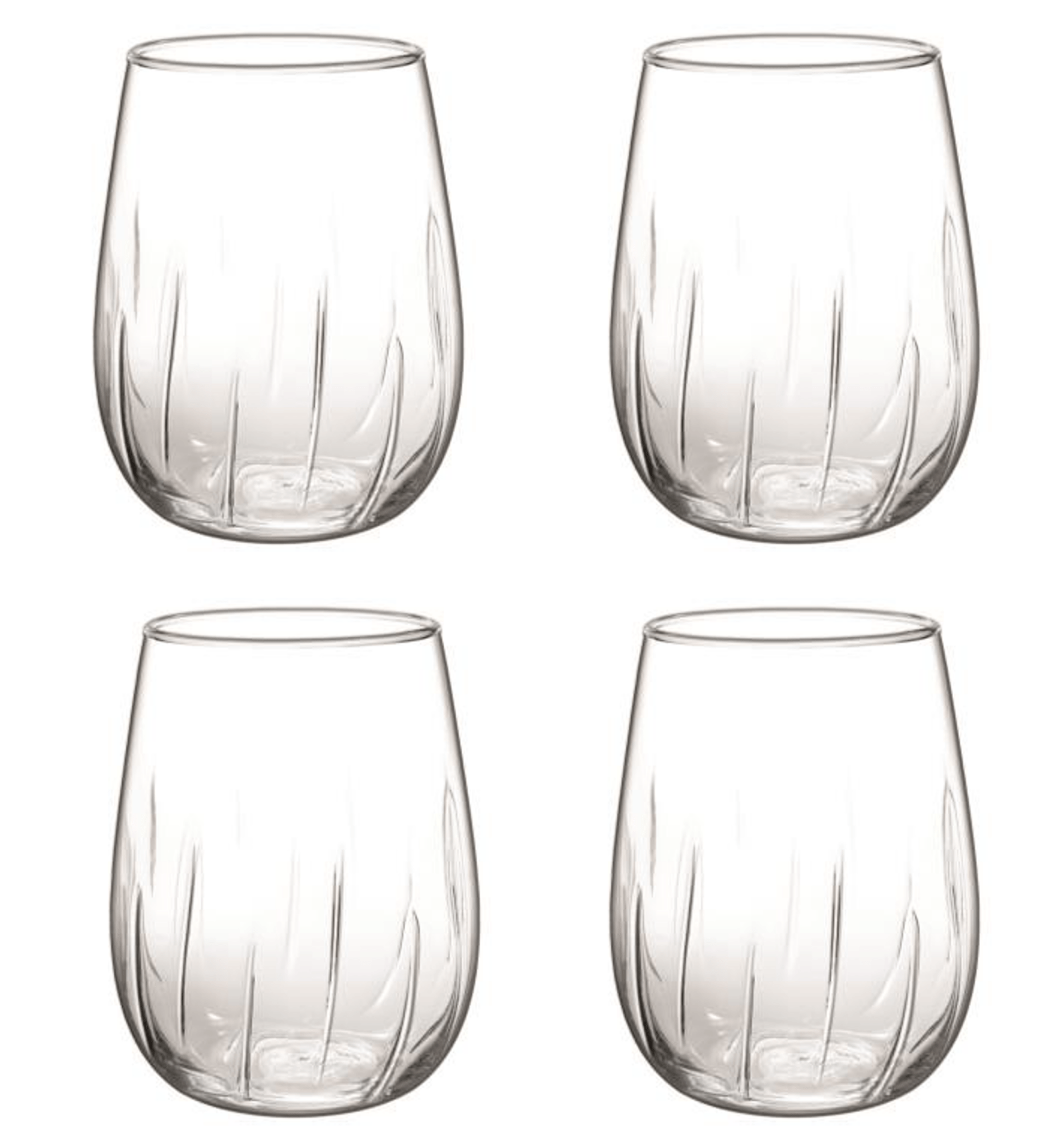 Borgonovo Mistral Wine Aerating Stemless Glasses - Set of 4 - Retail Therapy Online