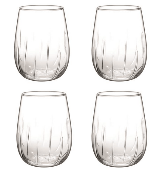 Borgonovo Mistral Wine Aerating Stemless Glasses - Set of 4 - Retail Therapy Online