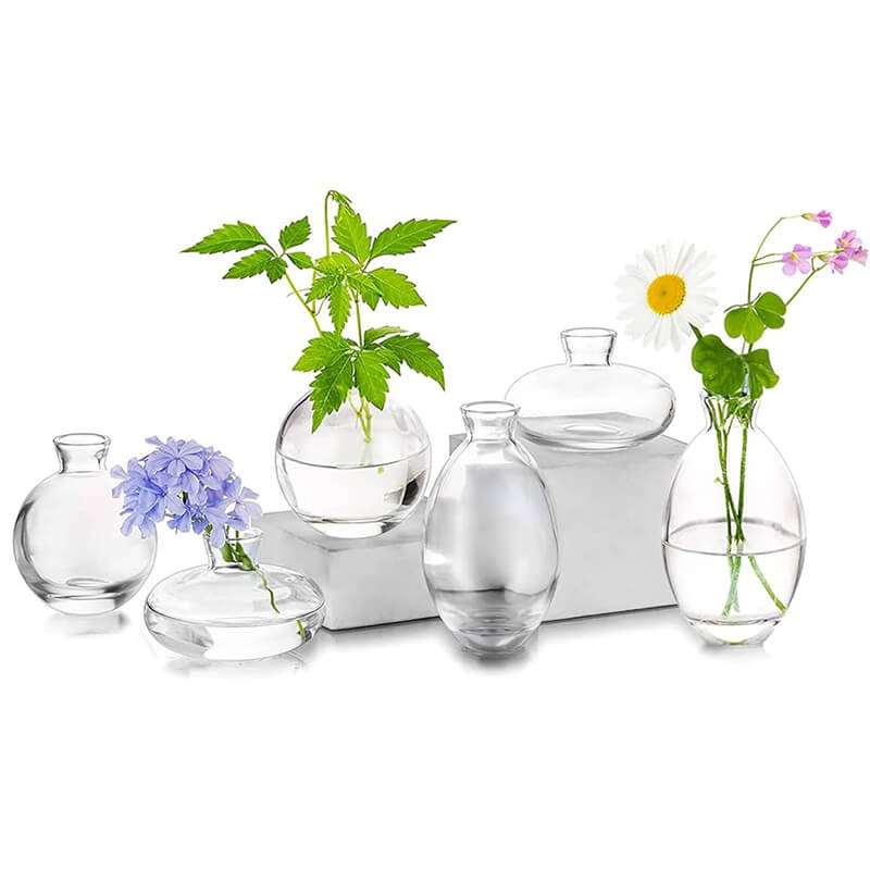 Bud Glass Coloured Mini Vases - 3pc Set - Retail Therapy Online