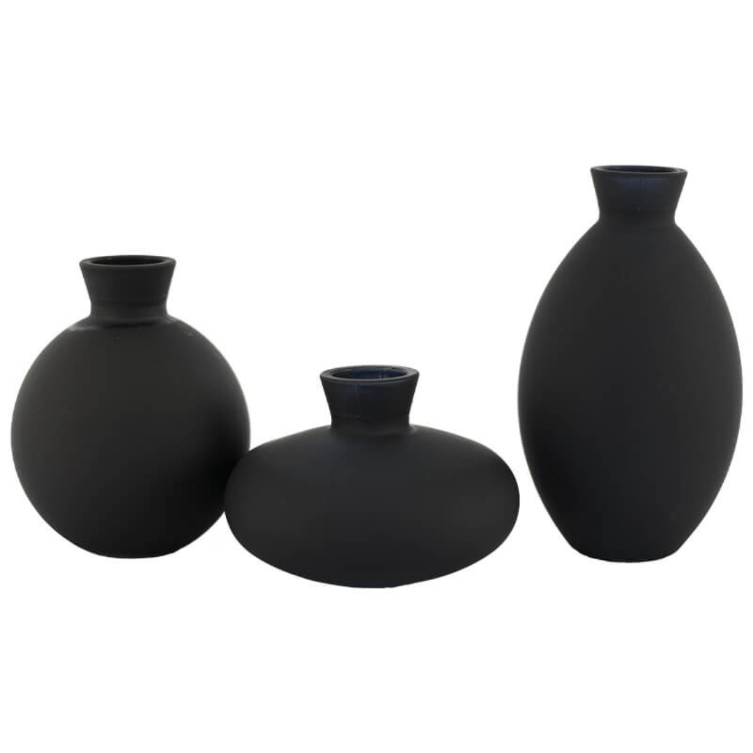 Bud Glass Coloured Mini Vases - 3pc Set - Retail Therapy Online