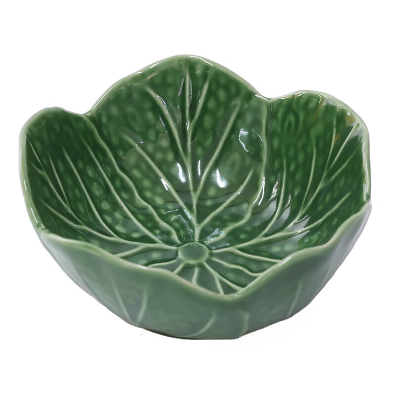 Cabbage Leaf Ceramic Serving Bowl - Retail Therapy Online