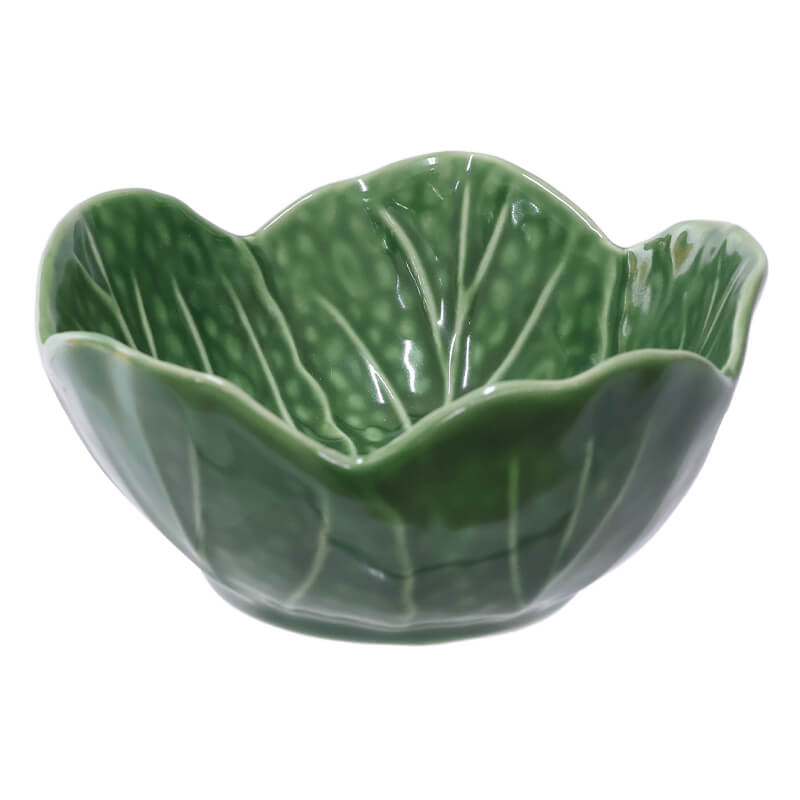 Cabbage Leaf Ceramic Serving Bowl - Retail Therapy Online