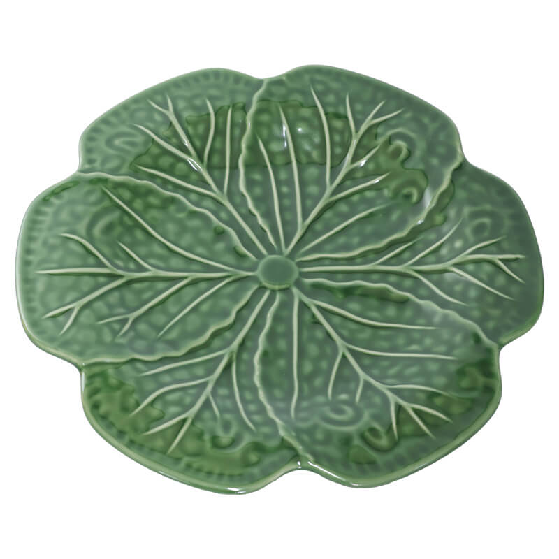 Cabbage Leaf Ceramic Serving Plate - Retail Therapy Online