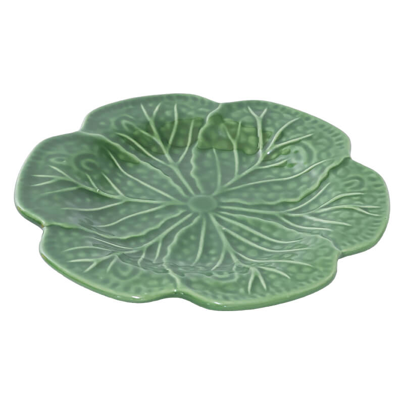 Cabbage Leaf Ceramic Serving Plate - Retail Therapy Online