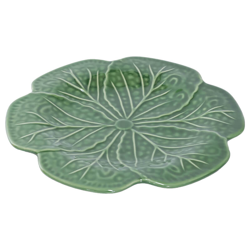 Cabbage Leaf Ceramic Serving Plate - Retail Therapy Online