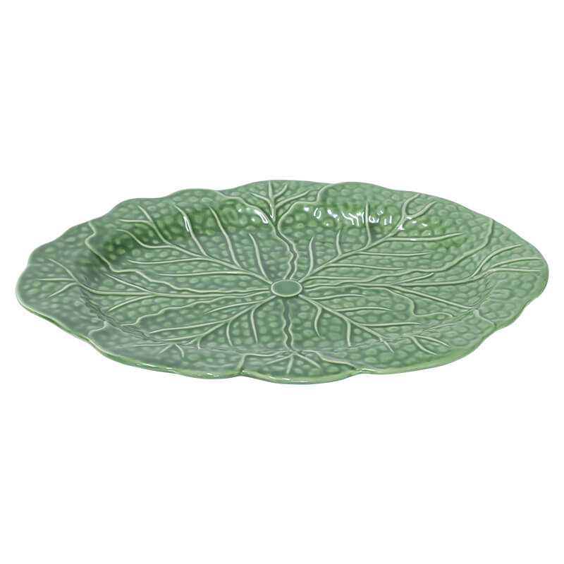 Cabbage Leaf Ceramic Serving Platter - Retail Therapy Online