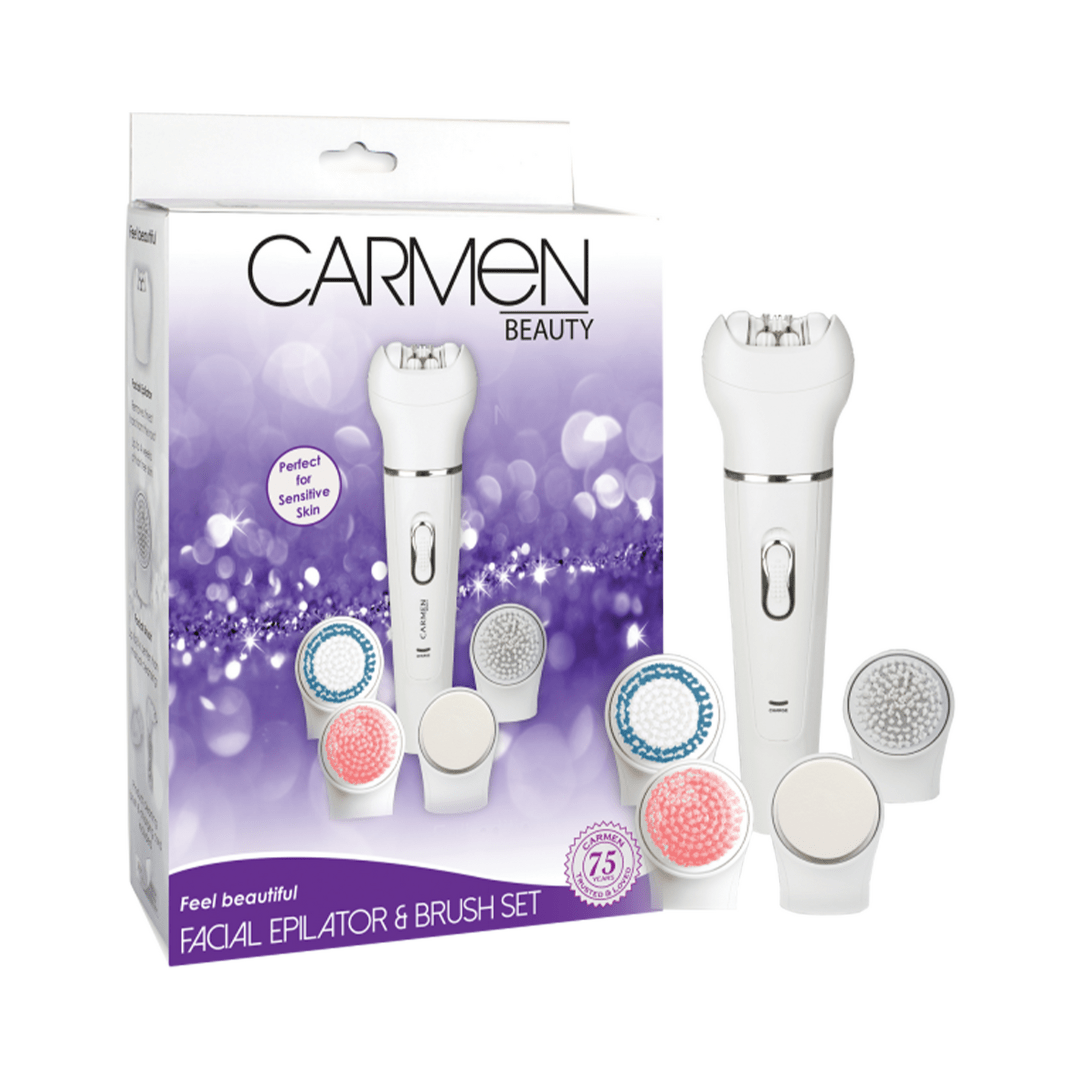Carmen Facial Epilator & Brush Set - Retail Therapy Online
