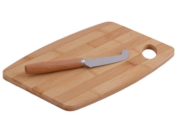 Charcuterie Bamboo Cheese Board and Knife - Retail Therapy Online