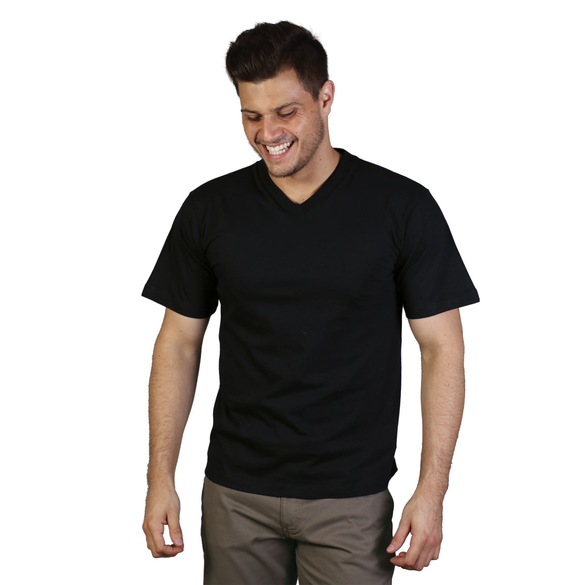 Combed Cotton V - Neck T-Shirt - Mens - Retail Therapy Online