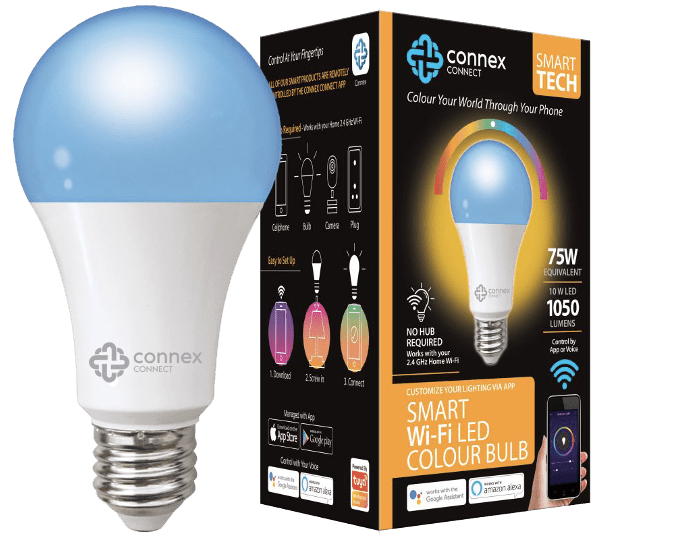 Connex Connect - Smart WiFi Bulb 10W LED RGB White - Retail Therapy Online