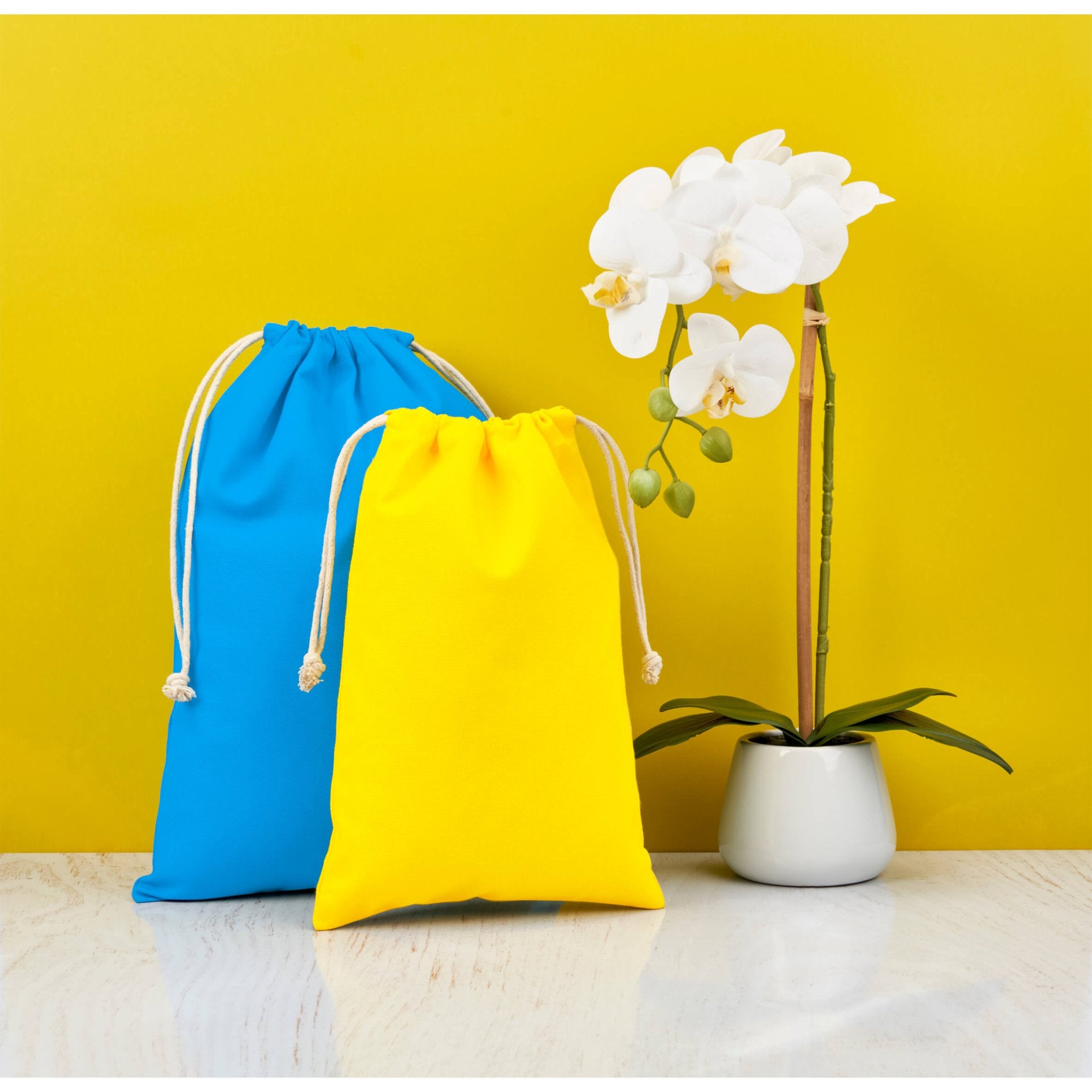 Cotton Coloured Drawstring Pouch - Retail Therapy Online