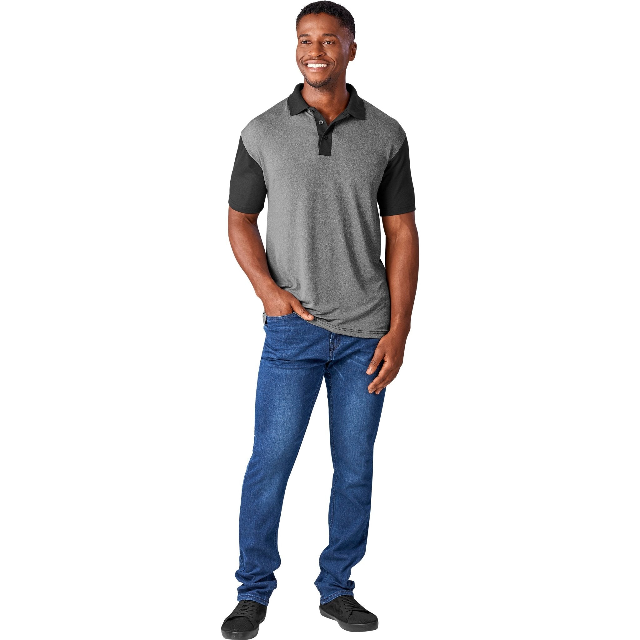 Crossfire Melange Golf Shirt - Retail Therapy Online