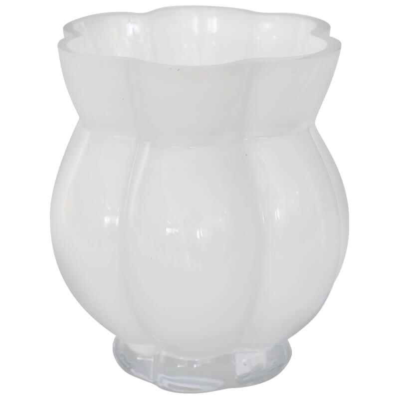 Daisy White Glass Vase - Retail Therapy Online