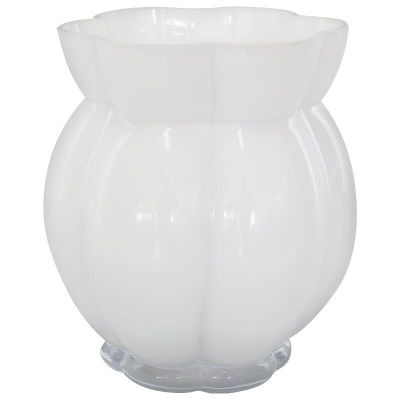 Daisy White Glass Vase - Retail Therapy Online