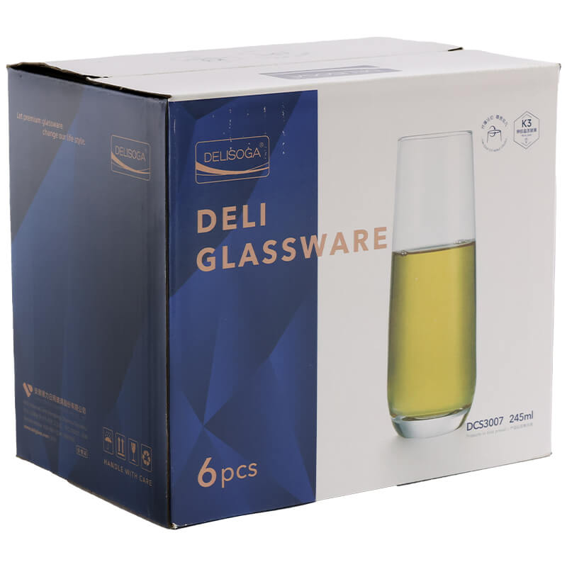 Deli Stemless Champagne Flute 230ml - Set of 6 - Retail Therapy Online
