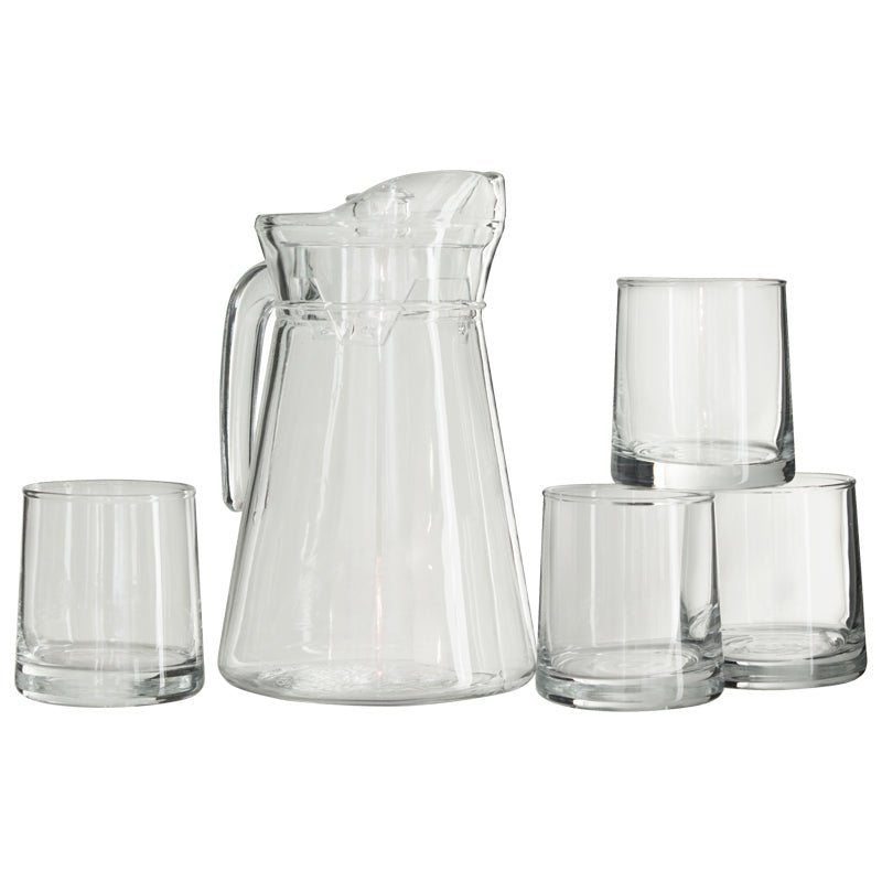 Deli Water Jug & Glasses Set - 5pc - Retail Therapy Online