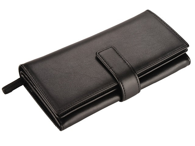 Deluxe Genuine Leather Tri - Fold Ladies Purse - Retail Therapy Online