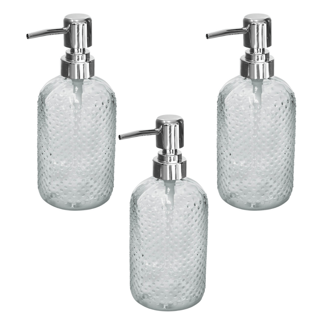 Dotted Glass Liquid Dispenser 400ml - Set of 3 - Retail Therapy Online